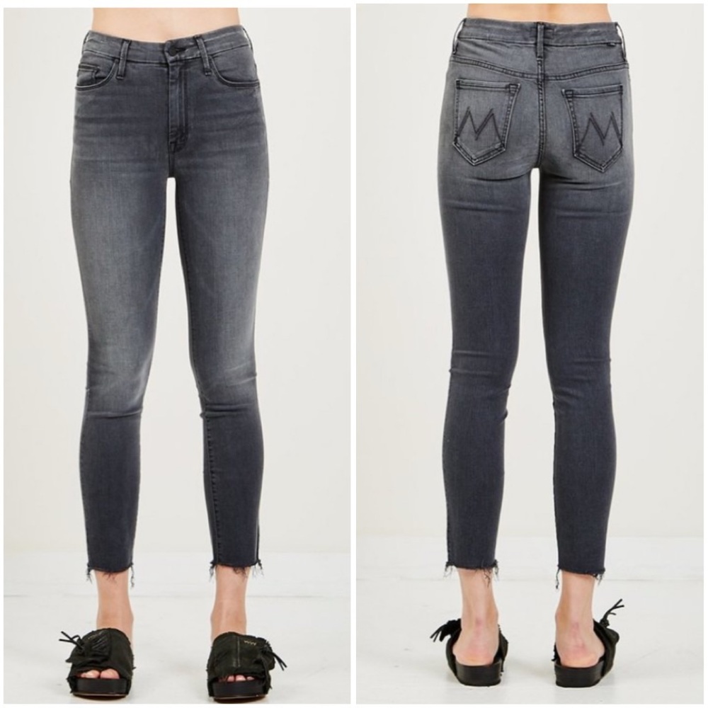 \Mother\ High Waisted Looker Ankle Fray
